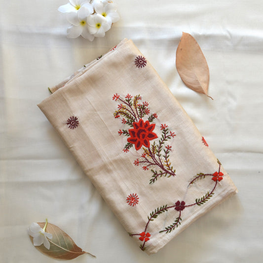 Cotton Muga Silk Saree