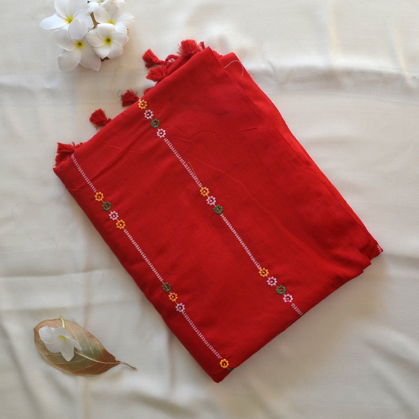 Cotton Embroidery Saree