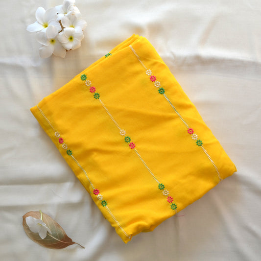 Cotton Embroidery Saree